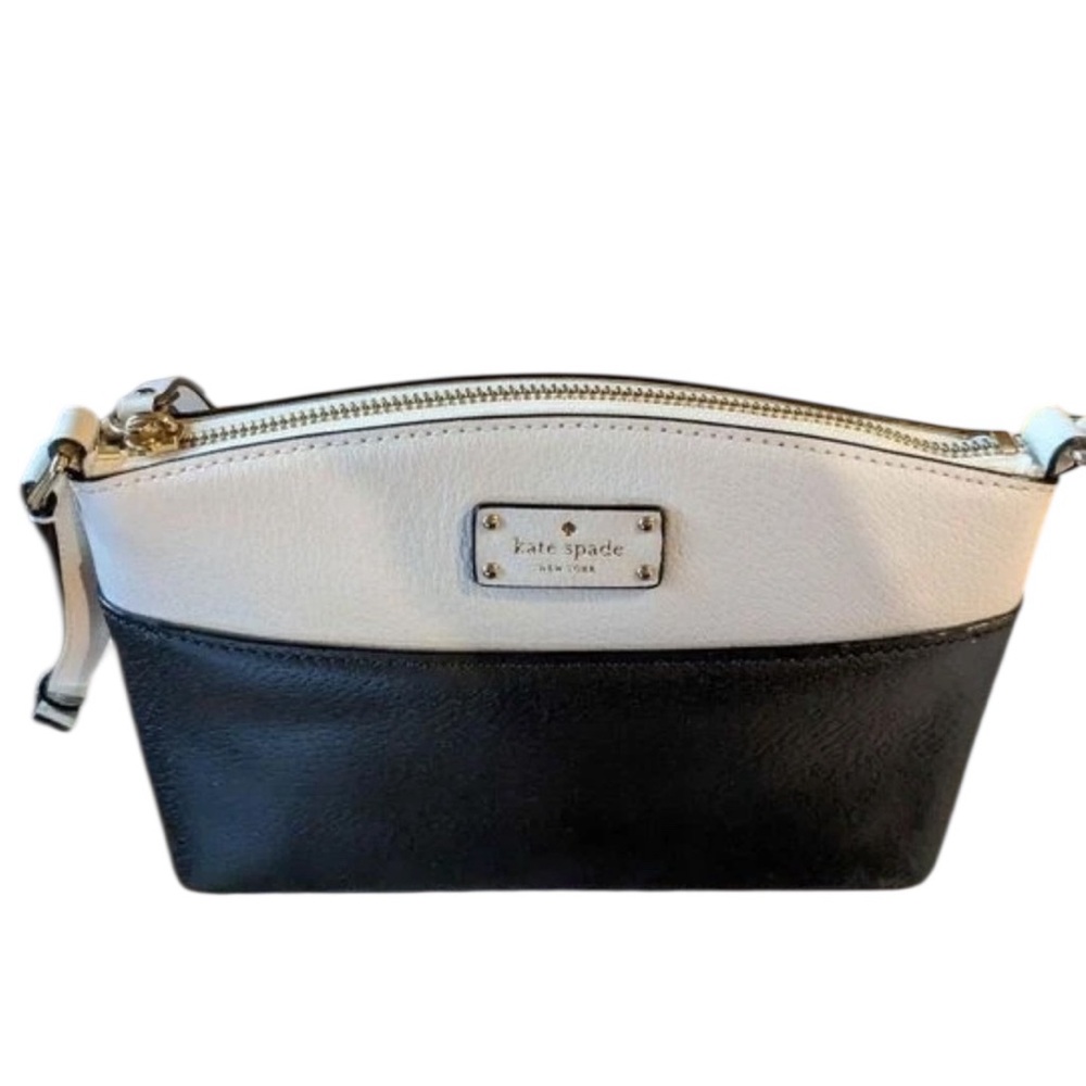 Kate Spade Grove Street Millie Leather Crossbody Bag Black & White